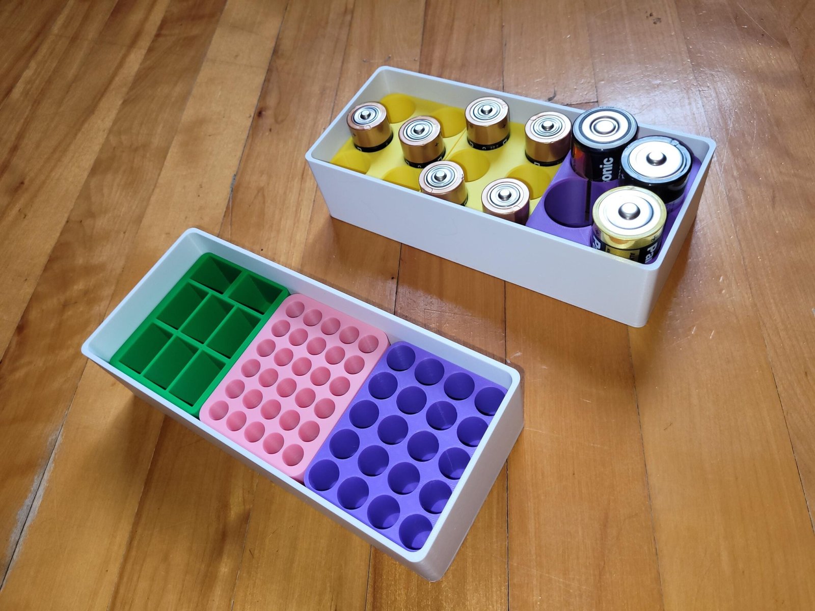 9V battery holder tray from the battery organizer set