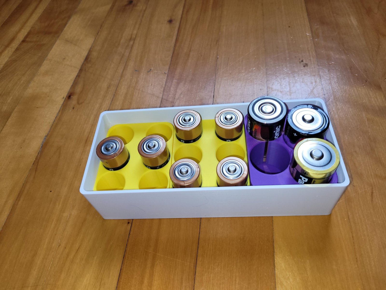 AA battery holder tray from the battery organizer set