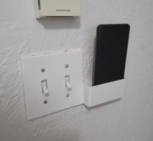 Switch Plate Phone Holder Dock, 3D Print File (STEP/STL)