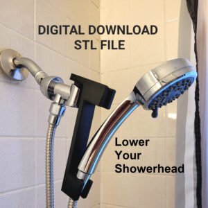Shower Head Lowering Extension STL File (Digital Download)