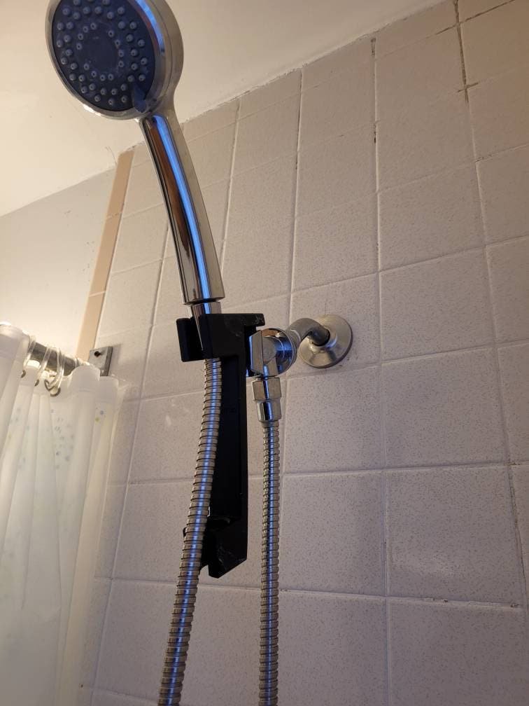 Shower head extension printed part in the lower setting