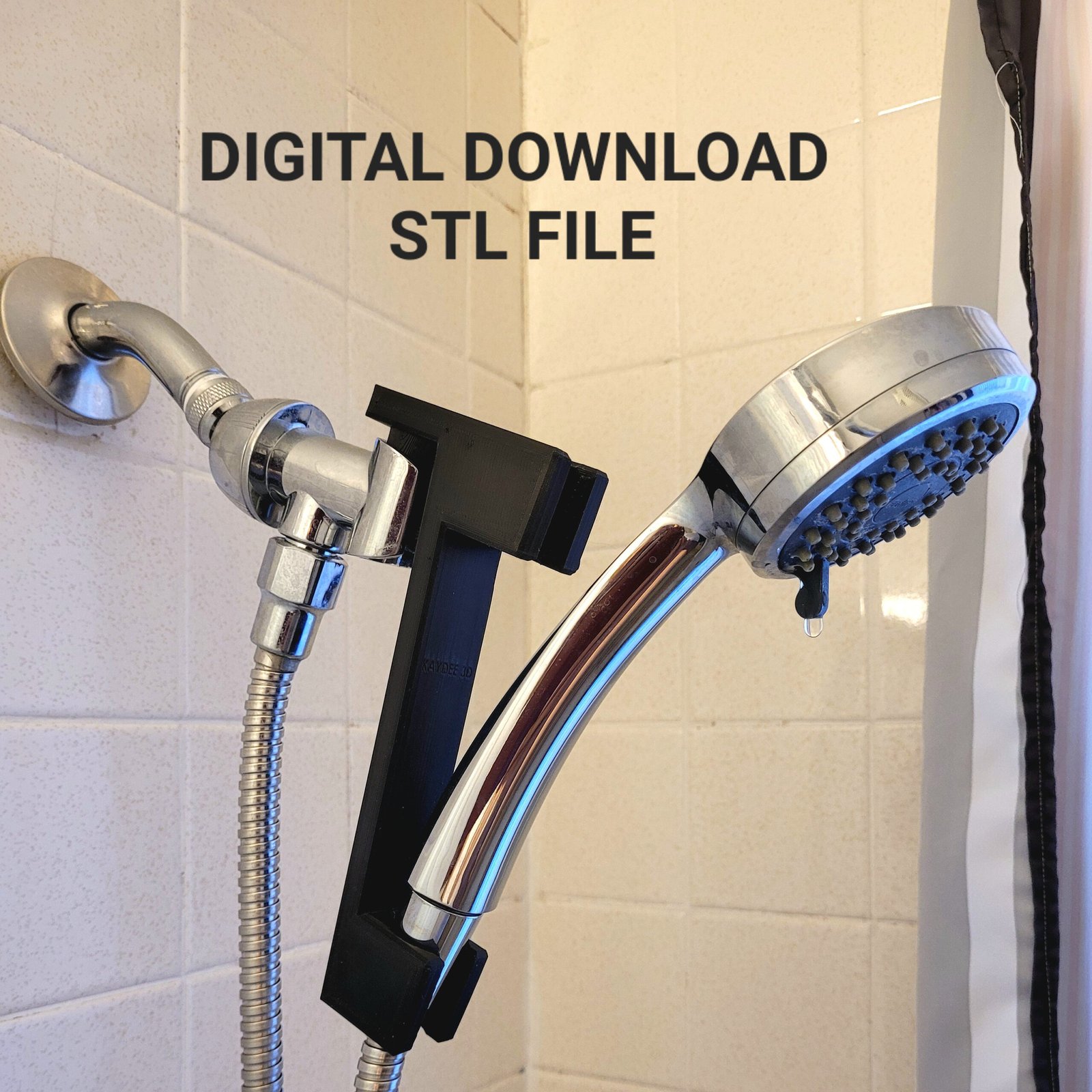 3D printed part made from the shower head extension STL file