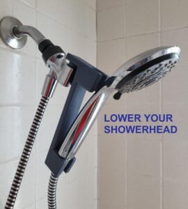 3D Printed Shower Head Lowering Extension, 7-inch Drop. Canada Made
