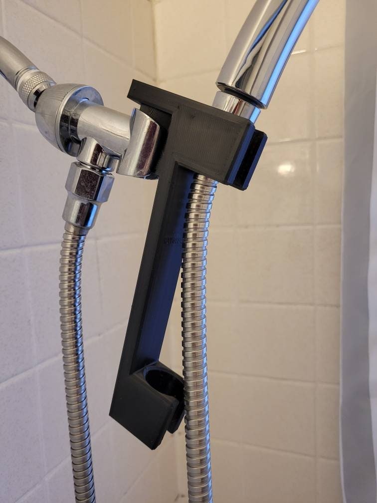 Aquamarine green shower head lowering extension colour option