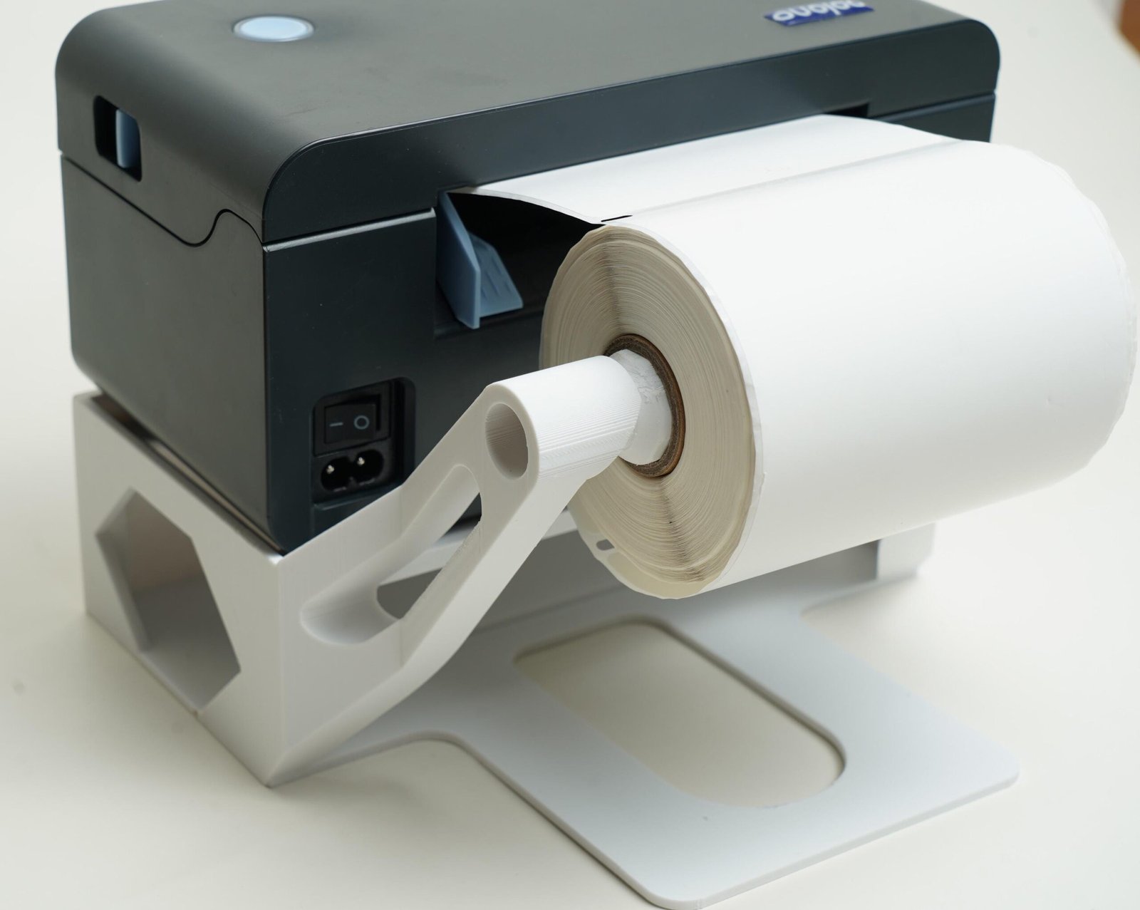 Black thermal label printer stand colour option
