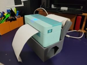 Thermal Label Printer Stand with Fanfold and Roll Holder & Cable Storage | Rollo, Munbyn, Nelko Shipping Label Printer Organizer.