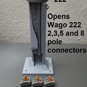 3D printed Wagopener 222 tool for opening Wago 222 lever connectors