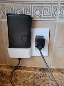 Wall Plate Phone Holder Charging Dock 3D STL File (Digital Download)