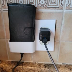 3D render of the wall plate phone charging dock design
