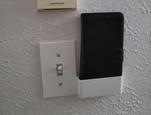 Wall Switch Plate Phone Holder, 3D Print File (STL/STEP)